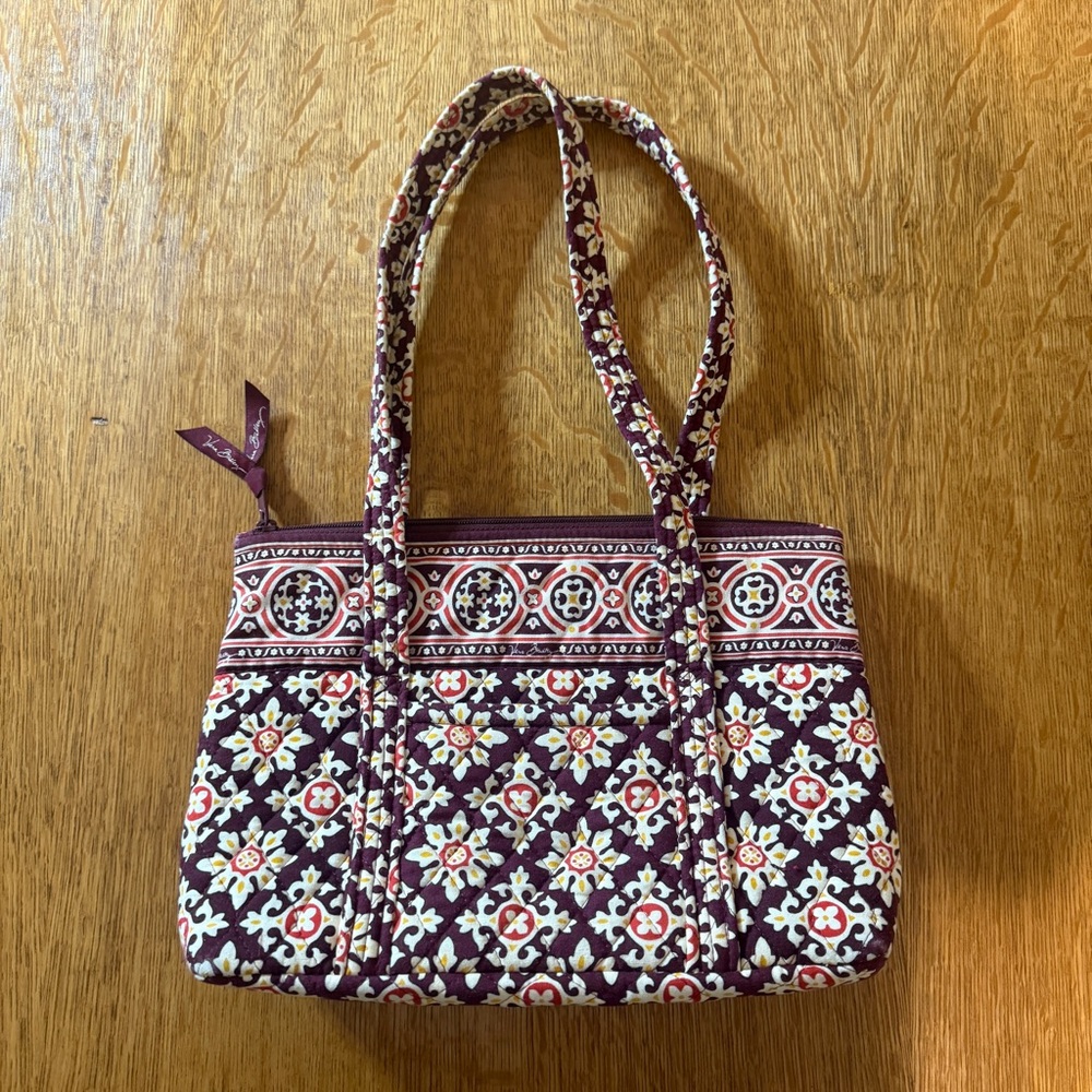 Vera Bradley Vintage Maroon Medallion Tote